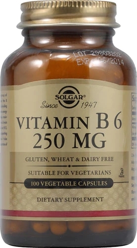 Solgar Vitamina B6 250mg - 100 Cápsulas Vegetais: Energia e Bem-Estar Essenciais