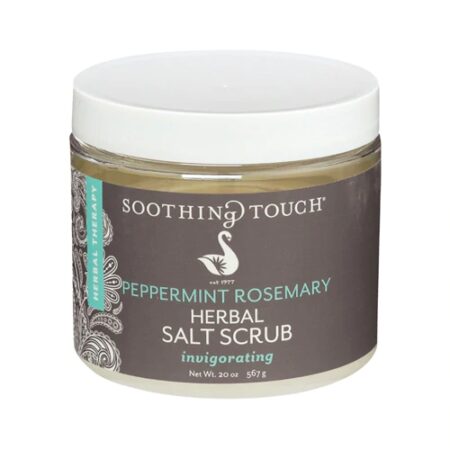 Soothing Touch Peppermint Rosemary Herbal Salt Scrub -- 20 oz