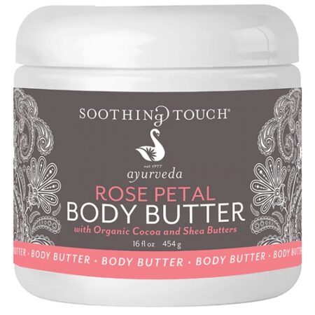 Soothing Touch Rose Petal Body Butter with Organic Cocoa and Shea Butters -- 16 oz