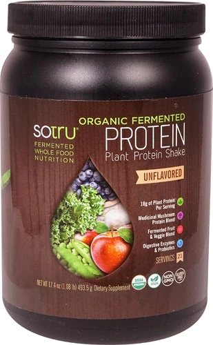 Proteína Vegetal Fermentada SoTru Orgânica - Sem Sabor - 21 Porções (Aprox. 630g)