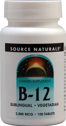 Source Naturals B12 Biolingual 2000mcg (2mg) - 100 Pastilhas para Dissolver