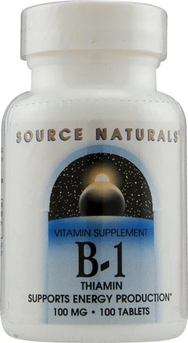 Source Naturals Tiamina (Vitamina B1) 100mg - 100 Comprimidos: Energia e Saúde Nervosa