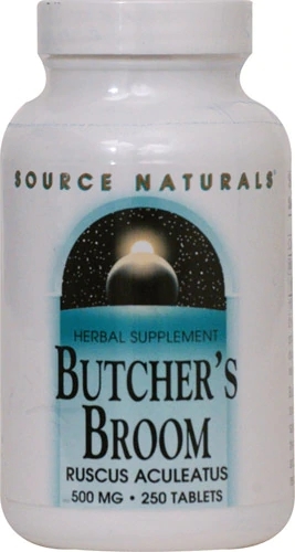 Source Naturals Butcher's Broom 500mg - 250 Comprimidos: Suporte Vascular e Bem-Estar Circulatório