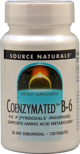 Source Naturals Coenzymado B6 - 25mg Piridoxal-5'-Fosfato - 120 Pastilhas: Energia e Bem-Estar Essenciais