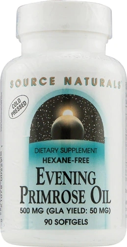 Óleo de Prímula Source Naturals Hexano Livre 500mg - 90 Cápsulas Gelatinosas