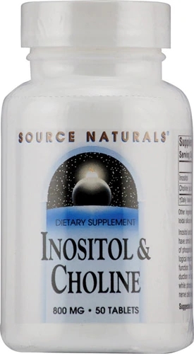 Source Naturals Inositol e Colina 800mg - 50 Comprimidos: Apoio Essencial para Mente e Corpo