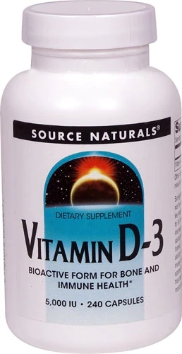 Source Naturals Vitamina D3 5000 IU - 240 Cápsulas: Potencialize sua Saúde e Imunidade