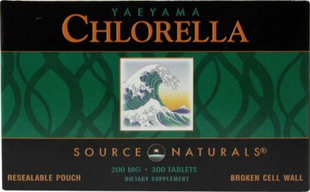 Source Naturals Yaeyama Chlorella Resealable Pouch -- 200 mg - 300 Tablets