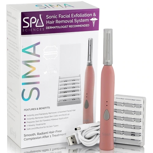 Spa Sciences SIMA Sistema Sonic de Esfoliação Facial e Remoção de Pelos - Cor Menta - 1 Unidade