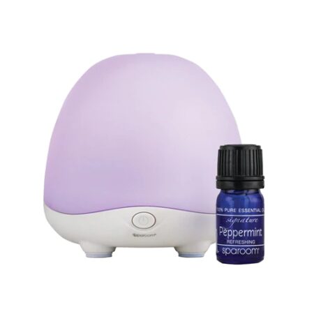 SpaRoom BellaMist Essential Oil Diffuser and Peppermint Essential Oil -- 1 Set