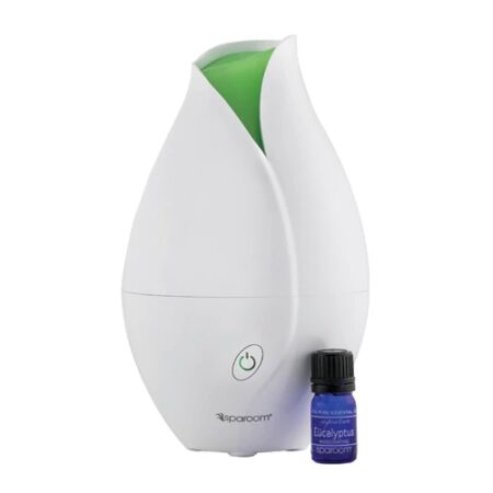 SpaRoom TulipMist Essential Oil Diffuser and Eucalyptus Essential Oil -- 1 Set