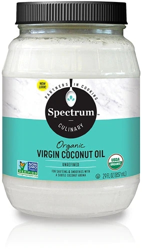 Óleo de Coco Virgem Orgânico Spectrum Naturals Não Refinado 856ml