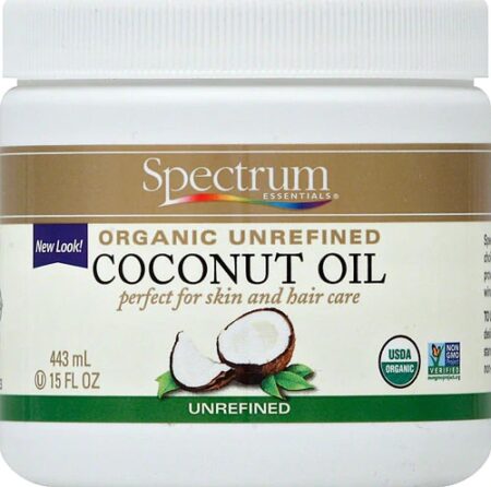 Spectrum Essentials Organic Unrefined Coconut Oil -- 15 fl oz