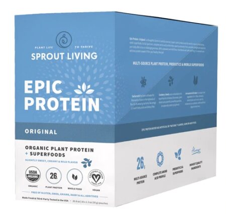 Sprout Living Epic Organic Plant-Based Protein® Original -- 16 Packets