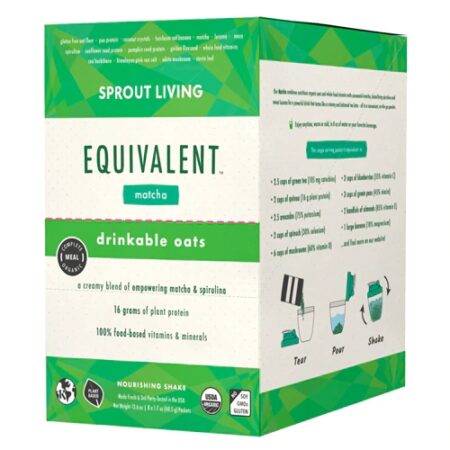 Sprout Living Equivalent™ Organic Drinkable Oats Gluten Free Matcha -- 8 Packets