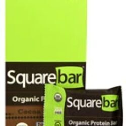 Barra de Proteína Square Organics Sem Glúten com Cobertura de Chocolate e Crocância - 12 Unidades (Aprox. 57g cada)