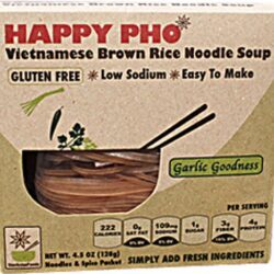 Star Anise Foods Happy Pho Sopa de Noodles de Arroz Integral com Alho - 128g