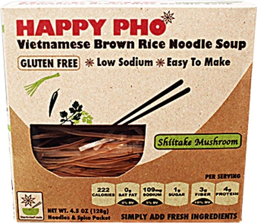 Star Anise Foods Happy Pho Sopa de Macarrão de Arroz Integral com Cogumelos Shiitake - 128g