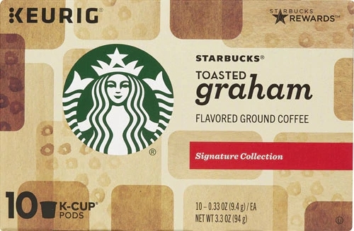 Café Torrado e Aromatizado Starbucks Toasted Graham 10 K-Cups (Aprox. 100g)