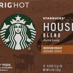 Starbucks Café Moído Torra Média House Blend - 10 Cápsulas K-Cup (100g)
