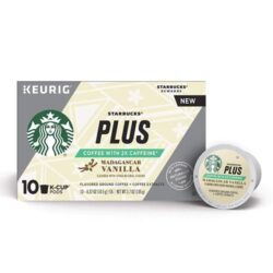 Starbucks PLUS Coffee Madagascar Vanilla com 2x Cafeína - 10 K-Cups (107g)
