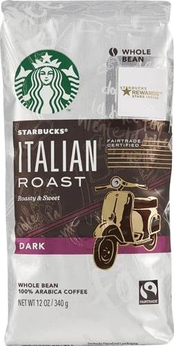 Café Torrado Escuro Starbucks Italian Roast Grãos Inteiros - 340g