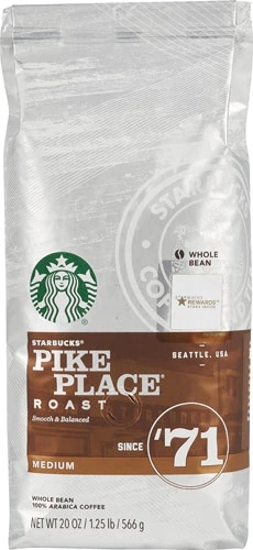 Café Starbucks Pike Place Roast Grãos Torra Média 567g - Intensidade e Aroma Incomparáveis