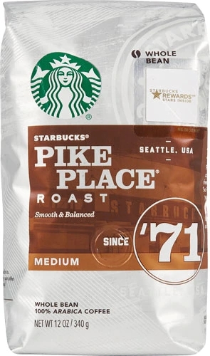 Café em Grãos Starbucks Pike Place Roast Torra Média 340g - Sabor Clássico e Aroma Intenso
