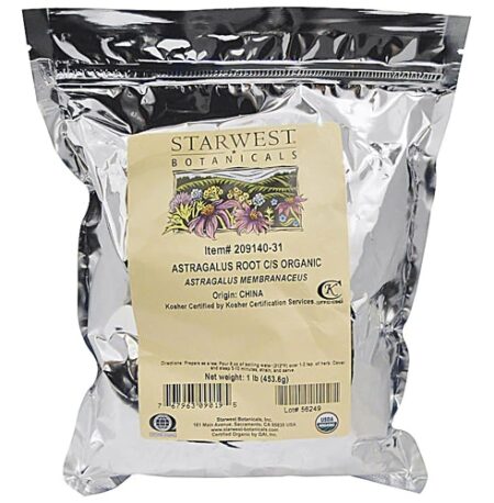 Starwest Botanicals Organic Astragalus Root Cut and Sifted -- 1 lb