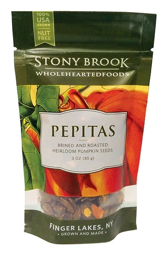 Sementes de Abóbora Torradas Stony Brook Pepitas Sem Glúten Original - 85g