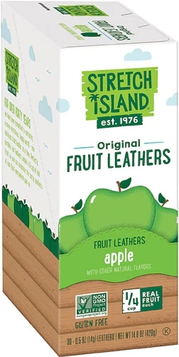 Stretch Island Original Fruit Leather Strips Maçã Sem Glúten - 30 Tiras (Aprox. 213g)