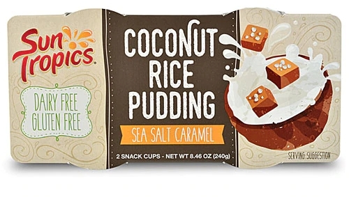 Pudim de Arroz com Coco Sun Tropics Sal Marinho Caramelo Sem Glúten e Lactose - 2 Copos (Aprox. 454g)