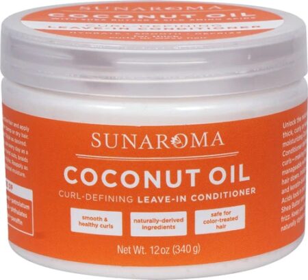 Sunaroma Coconut Oil Curl-Defining Leave-In Conditioner -- 12 oz