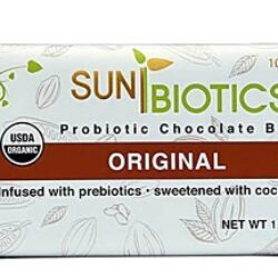 Barra de Chocolate Probiótico Sunbiotics com Prebióticos Orgânicos de Yacon - 31g