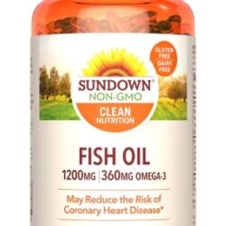 Sundown Naturals Óleo de Peixe 1200mg - 300 Cápsulas Softgel - Saúde Cardiovascular e Bem-Estar