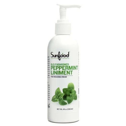 SunFood Old Fashioned Peppermint Liniment 237ml: Alívio Refrescante e Natural para Dores Musculares