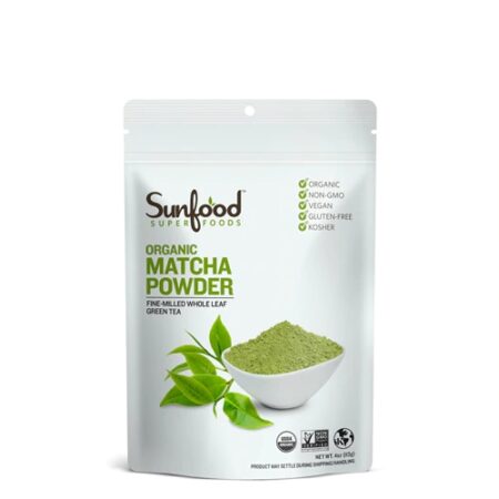 SunFood Organic Matcha Green Tea Powder -- 4 oz