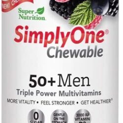 Super Nutrition SimplyOne® 50 Plus Men - Multivitamínico Mastigável Sabor Frutas Silvestres - 30 Comprimidos Mastigáveis