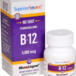 Superior Source Vitamina B12 5000 mcg - 100 MicroComprimidos Sublinguais - Energia e Bem-Estar