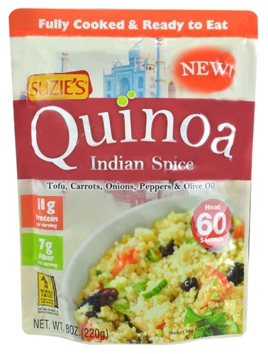 Quinoa Indiana Pronta para Comer Suzie's - Sabor Exótico e Nutrição em 227g