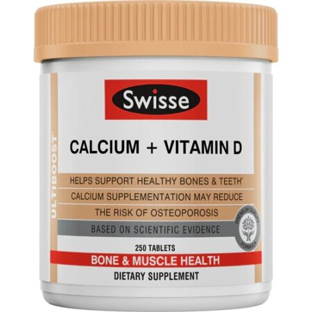 Swisse Ultiboost Calcium + Vitamin D -- 250 Tablets