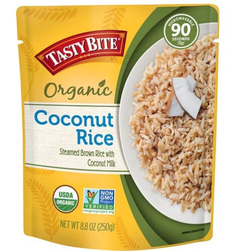 Tasty Bite Organic Coconut Rice - Microwave Pouch -- 8.8 oz