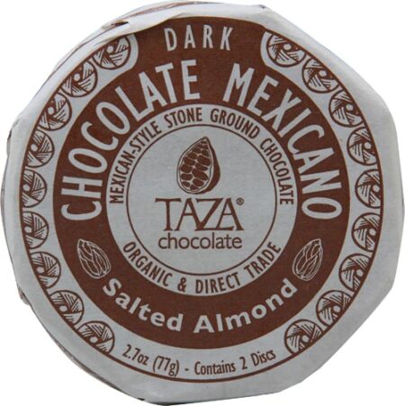 Taza Chocolate Organic Chocolate Mexicano Disc Salted Almond -- 2.7 oz