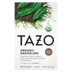 Chá Preto Orgânico Tazo Darjeeling - 20 Sachês (50g) - Sabor Intenso e Bem-Estar