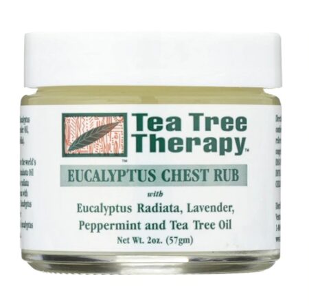 Tea Tree Therapy Chest Rub with Eucalyptus Australiana Lavender Peppermint and Tea Tree Oil -- 2 oz