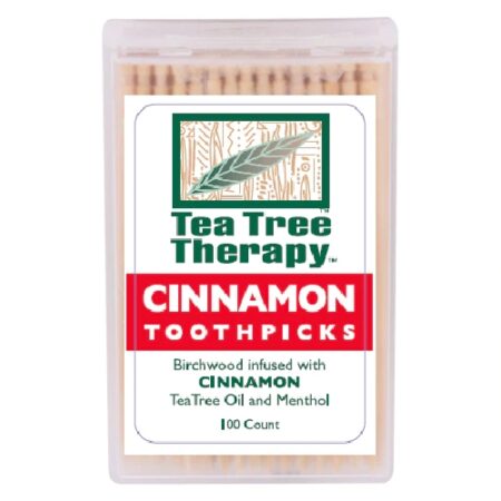 Tea Tree Therapy Toothpicks Cinnamon -- 100 Toothpicks