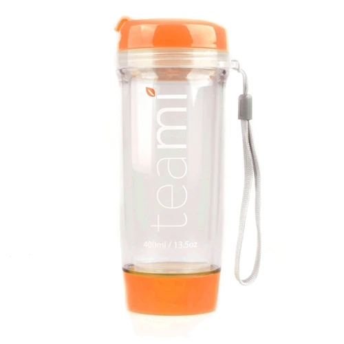 Copo Térmico Teami Laranja Dupla Camada 383g (13.5 oz) - Hidratação Saudável e Estilosa