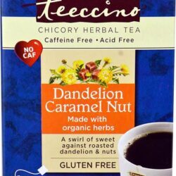 Chá de Ervas Teeccino Chicória e Dente-de-Leão Sabor Caramelo e Noz - 10 Sachês (19g)