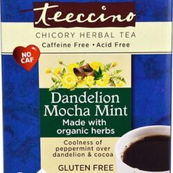 Teeccino Chá Orgânico de Chicória e Dente-de-Leão Sabor Mocha Mint - 10 Sachês Sem Glúten