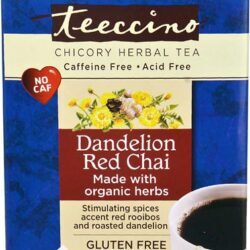 Chá de Ervas Orgânico Teeccino Chicória e Dente-de-Leão Sabor Red Chai - 10 Sachês (95g)